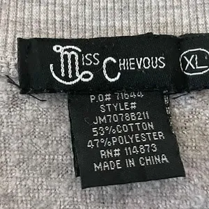 Miss Chievous Gray Pink Roses Chabby Chic Romantic SZ XL #1790 thumbnail 6