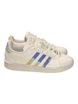 Adidas Grand Court Cloudfoam Sneakers "White Almost Lime" – NWT Size 6.5 thumbnail 2