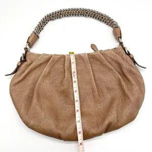 Prada Chain Cervo Lux Leather Cammeo Beige Pink Shoulder Handbag thumbnail 6