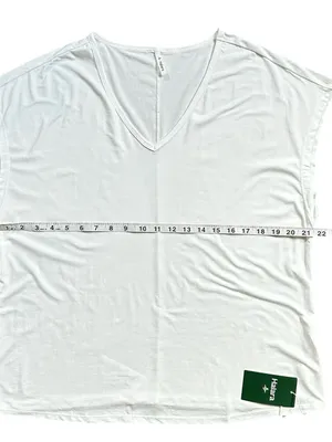 Halara V-Neck Dolman Sleeve Relaxed Lightweight T-Shirt White Size Large thumbnail 7