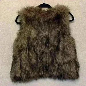 BB Dakota faux fur vest sz S fall winter old money preppy thumbnail 9