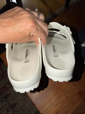 Birkenstock White L 10 M 8 Two-Strap EVA Sandals thumbnail 5