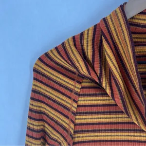 FREE PEOPLE Cape Cod‎ Thermal Striped Ribbed Cowl Neck Size M thumbnail 4