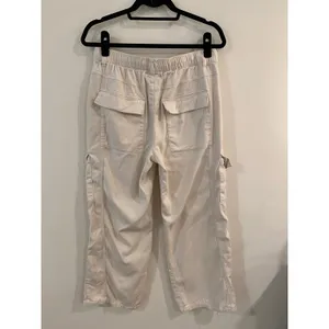 Habitual Women's Cargo Pants M Drawstring Waist Beige Normcore Minimalist thumbnail 2