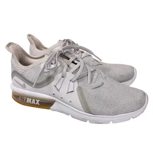 Nike Air Max Sequent 3‎ Running Sneakers White Platinum Gray Womens Size 8 thumbnail 2