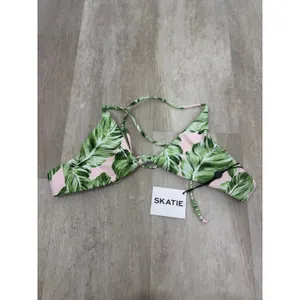 NEW Skatie Sarah Bikini Top in Beverly Rodeo Palm Leaf Print Size Small thumbnail 3