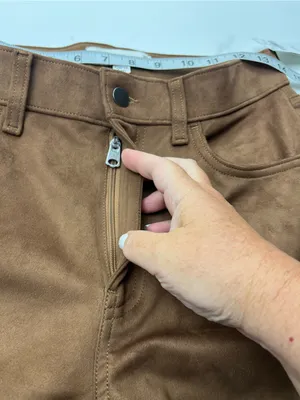 Abercrombie & Fitch High Rise 90s Relaxed Pant Brown Faux Suede Women 28 / 6 NEW thumbnail 10