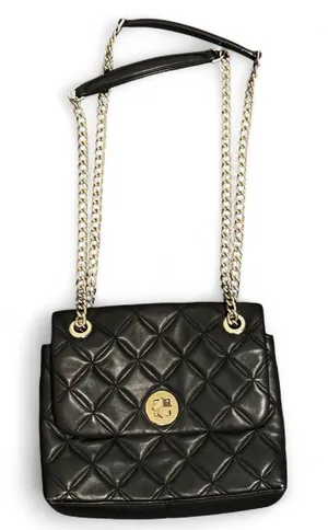 Womens Kate Spade Quilted Leather Black Shoulder Bag Size OS thumbnail 1