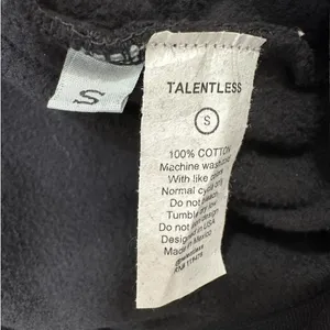Talentless Black Hoodie Sweatshirt Unisex Minimal Logo Pullover Size Small thumbnail 6