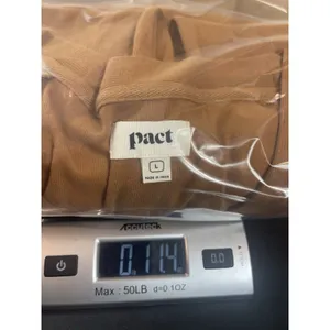 Pact Organic Cotton Henley Tunic Top Women’s L Camel Mustard Long Sleeve thumbnail 11