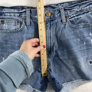 JCrew Sz 29 Jeans Shorts Broken In Boyfriend Cutoffs Blue Denim Distressed C0873 thumbnail 13