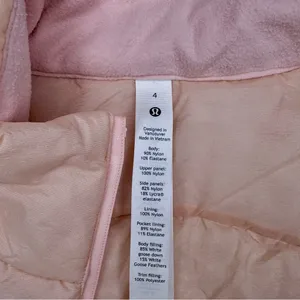 Lululemon Down For It All Vest Down Winter Coat Pink Mist Size 4 thumbnail 12