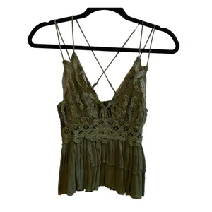 NEW Free People Women's Size Small Olive Green Adella Cami Top thumbnail 4
