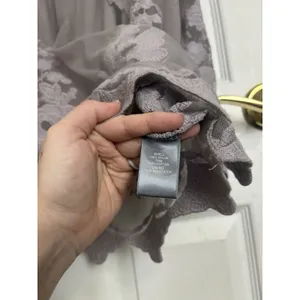 Gray Sheer Lacy Floral Long Sleeve Top M Fairy Grunge Dark Romance Bell Cuff thumbnail 8