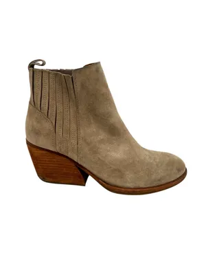 Kork-Ease Cinca Suede Tan Ankle Boots Block Heel Size 10 Boho Chic Cowgirl thumbnail 2