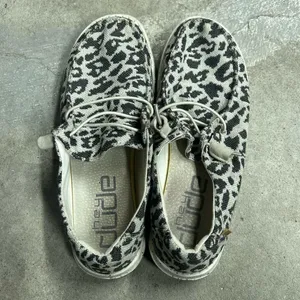 Hey Dude Women’s Wendy Woven Cheetah Grey Slip On Shoes Size 7 thumbnail 2