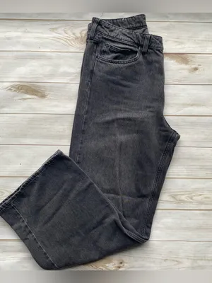 H&M ultra high waist wide leg relaxed fit washed out black fall winter basic 12 thumbnail 6