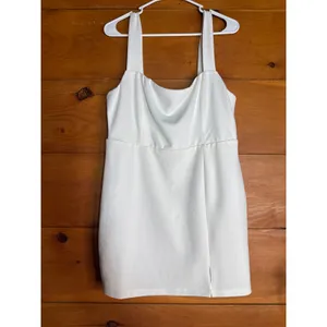 NWT lulus Social Sensation White Square Neck Mini Bodycon Dress Classic Size M thumbnail 3