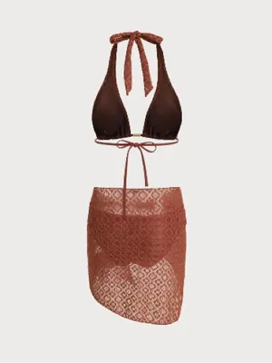 Samiol Brown Metallic Bikini Three thumbnail 3