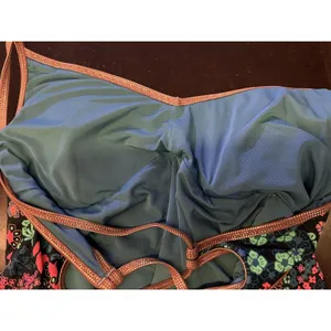 Aerie Swimsuit Womens XL Blue Floral One Piece Triangle Crisscross Back Strappy thumbnail 8