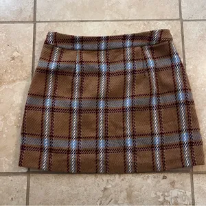 Forever 21 Plaid Brown Mini Skirt thumbnail 5