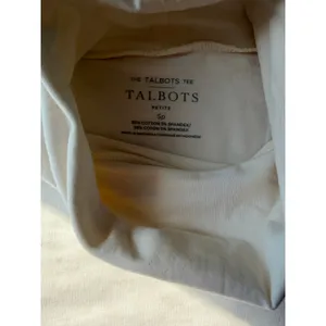 Talbots Petite Turtleneck Tee Small Petite Ivory White Cotton Stretch Long thumbnail 6