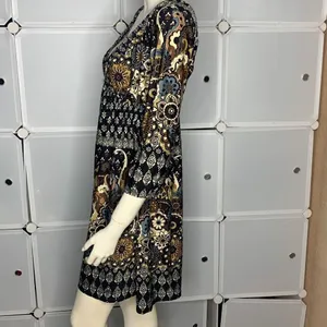 Blush Multicolor Polyester V-Neck Dress Size Large thumbnail 5