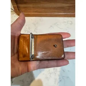 vintage Zuni-style, hand-tooled leather belt buckle Southwestern Sun Face design thumbnail 3