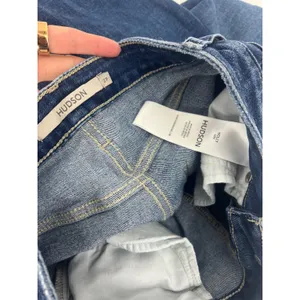 Hudson Holly High-Rise Flare Jeans Blue Raw Hem Size 27 thumbnail 7
