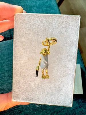 Harry Potter NWOT Dobby Charm With Box Gold/Gray No Chain thumbnail 1