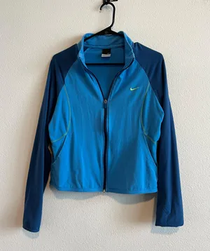 Nike Blue  full zip fitted jacket thumbnail 1