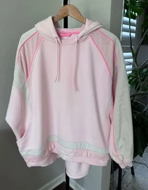 Free People Movement Racing Stripes Hoodie Size Small EUC thumbnail 1