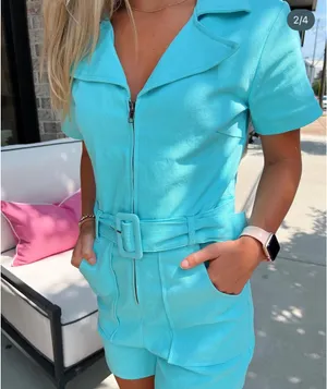 Day + Moon Blue Romper thumbnail 4