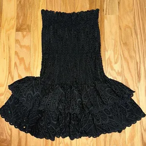Black Strapless Eyelet Dress Size M thumbnail 2