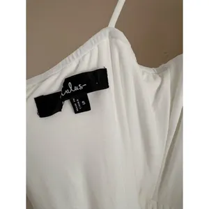 Lulus Toast to Romance White Ruched Pearl Bodycon Midi Dress Size Small Bridal thumbnail 6