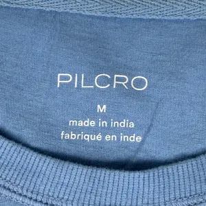 Pilcro Anthropologie Blue Sleeveless Peplum Button Side Swiss Dot Top M thumbnail 2
