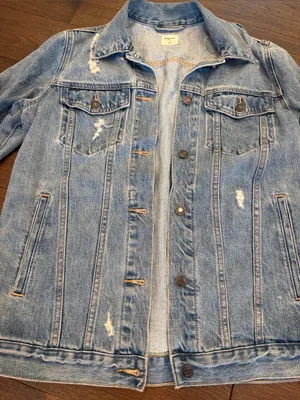 Gap 1969 Light Wash Distressed Denim Jacket Size Small - C65-002 thumbnail 3
