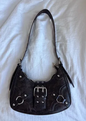 Tilly's Brown Faux Leather Buckle Bag thumbnail 1