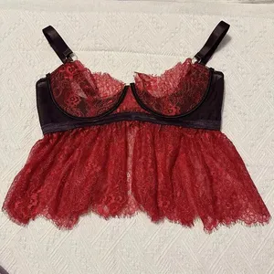 Seven Til Midnight Plus Red & Purple Lingerie Babydoll Cami Top Sz 1X/2X NWOT thumbnail 1