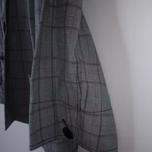 Venezia 18 Black White Fine Plaid Jacket Plus Green thumbnail 3