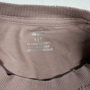 Aerie Oversized Crewneck Sweatshirt Womens Large Pink Mauve Boxy Cotton thumbnail 2