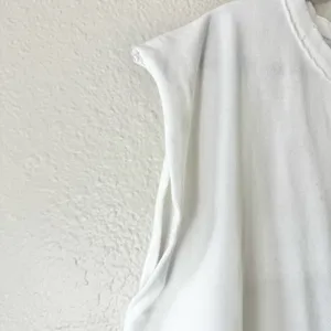 Aerie White Sweatshirt Muscle Tee Size Medium thumbnail 3