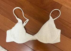 Hollister White Bikini Top thumbnail 1