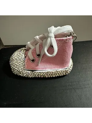 Rhinestone Light Pink Sneaker Keychain thumbnail 2