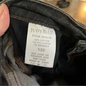 Judy Blue Black Washed Straight Leg Jeans thumbnail 5