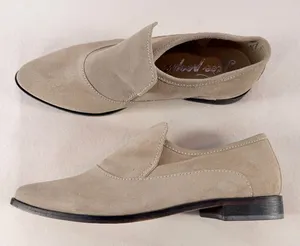 Free People Suede Pointed Toe Slip On Ankle Bootie in Taupe‎ Size 10 or 41 thumbnail 1