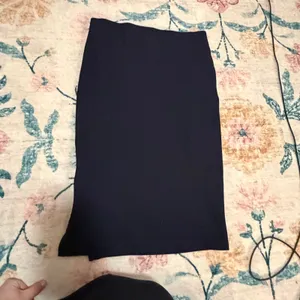 Lauren Ralph Lauren Pencil Skirt Navy Blue Small Gold‎ Button Nautical Work thumbnail 4