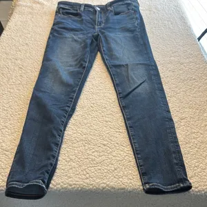 American Eagle Outfitters Dark Blue High Rise Jeggings thumbnail 1