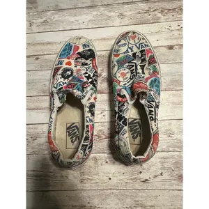 Vans Sticker Mash Up Classic Slip On Sneaker Women's Size US 8 Men's 6.5 Skate thumbnail 4