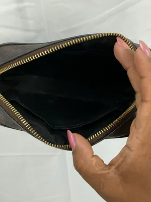 Coach Brown Signature Small Crossbody with Black Strap D17 thumbnail 6